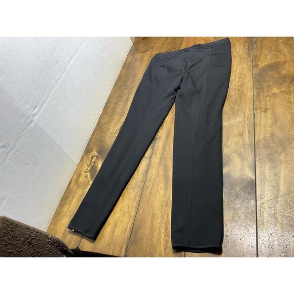 Trina Turk Women Leopard Black Dress Pants Straight Leg Wool Blend Career SZ 4 - Picture 2 of 10